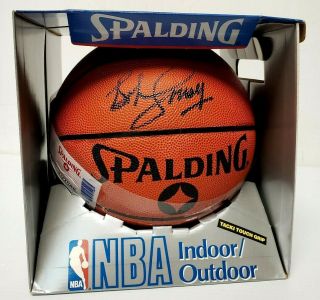 Bob Cousy Autographed Basketball Spalding Superior Indoor Outdoor Official Size