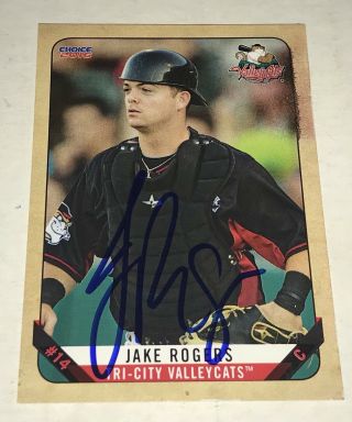 Jake Rogers Signed 2016 Tri - City Valleycats Team Set Card Houston Astros