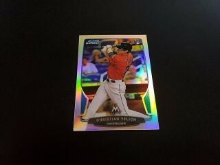 Christian Yelich 2013 Bowman Chrome Refractor Rookie Card 40