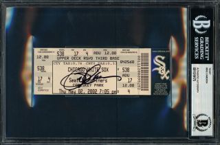 Mike Cameron Autographed Ticket Mariners 4 Hr Game 5/20/2002 Beckett 11319175