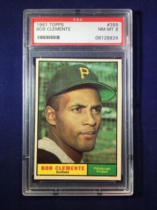 1961 Topps Roberto Clemente 388 Psa 8 Pittsburgh Pirates Hof