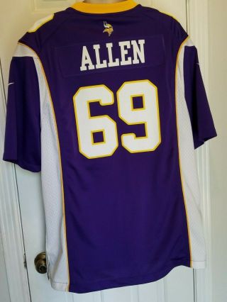 Authentic Nike Purple NFL Minnesota Vikings Jared Allen 69 Jersey GUC - XL 7