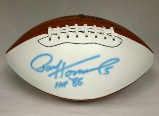 Paul Hornung Green Bay Packers Signed White Panel Football (osg)