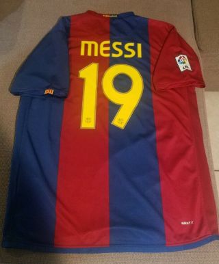 Barcelona Soccer Jersey Lionel Messi 19season 2007 Size Xl Men