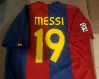 Barcelona soccer jersey Lionel Messi 19Season 2007 size XL men 2