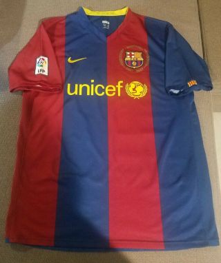 Barcelona soccer jersey Lionel Messi 19Season 2007 size XL men 5