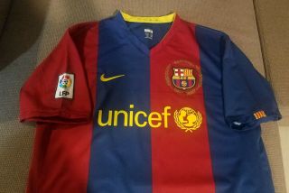 Barcelona soccer jersey Lionel Messi 19Season 2007 size XL men 6