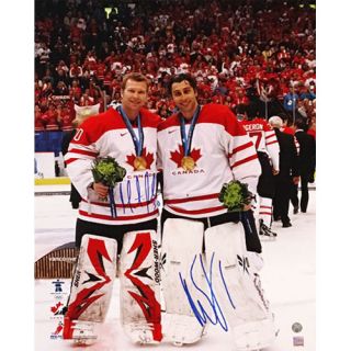 Martin Brodeur & Roberto Luongo Autographed 2010 Vancouver Olympics 16x20 Photo