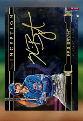 2019 Topps Bunt Kris Bryant Inception Gold Signings 15cc Cubs