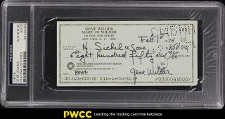 Gene Wilder Signed Autographed Check Auto Psa/dna Auth (pwcc)