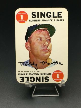 1968 Topps Baseball Game Card Mickey Mantle Hof Ex - Mt 2 York Yankees