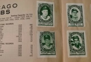 1961 Topps Baseball Stamp Album.  143 Stamps,  17 HOFers incl.  Aaron,  Mays,  Musial 2