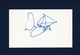 Dennis Smith Signed Hockey Index Card Capitals & Kings 8 - Nhl Games