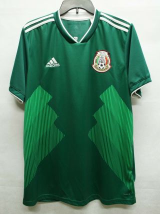 Adidas 2018 Mexico Soccer Jersey Large Green Futbol Fifa World Cup Climalite