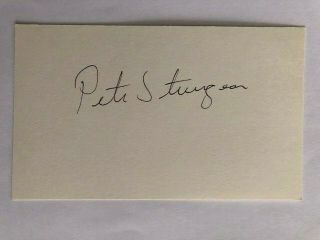 Peter Sturgeon Bruins Autographed Signed Index Card