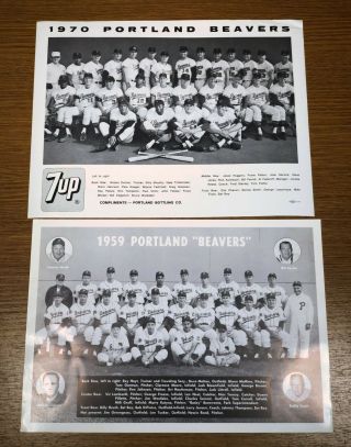1959 And 1970 Portland Beavers Baseball Club Sports Team Photograph Photo