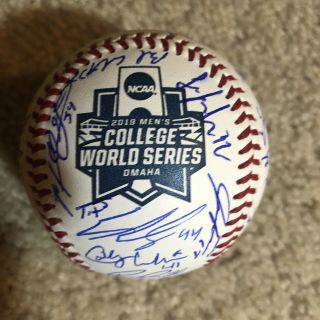 2019 Mississippi State Bulldogs Signed College World Series Game Ball