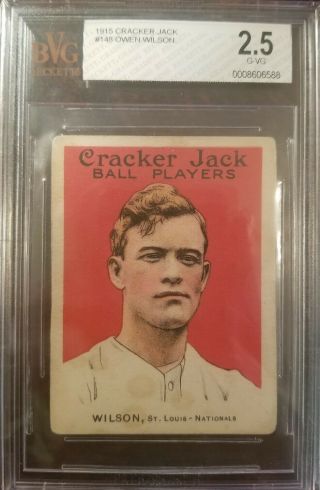 Owen Wilson 1915 Cracker Jack 148 St.  Louis Cardinals Beckett Bvg 2.  5 G - Vg