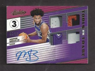 2018/19 Absolute Tools Of The Trade Level 3 Marvin Bagley Auto 4x Patch D 05/10