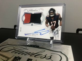 2018 Panini Flawless Anthony Miller Jersey Patch Auto /20 Chicago Bears
