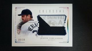 2016 National Treasures Colossal Laundry Tag Justin Verlander 10/10 - Ebay 1/1