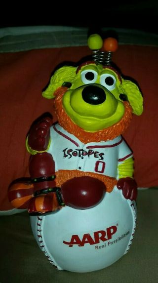 Orbit The Albuquerque Isotopes Mascot Bank Figurine Sitting On Baseball Aarp