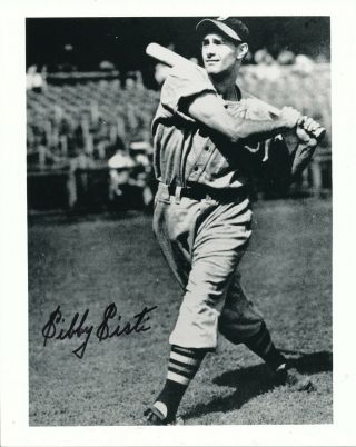 Sibby Sisti Autograph 8x10 Photo Boston Braves 1948 World Series