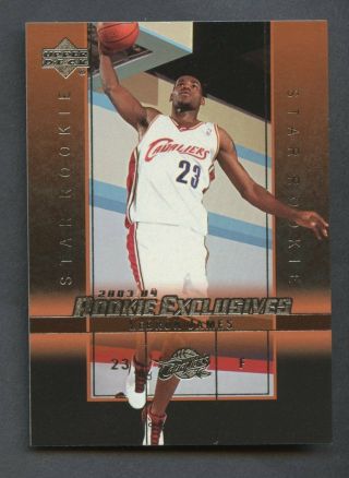 2003 - 04 Upper Deck Star Rookie Exclusives 1 Lebron James Cavaliers Rc