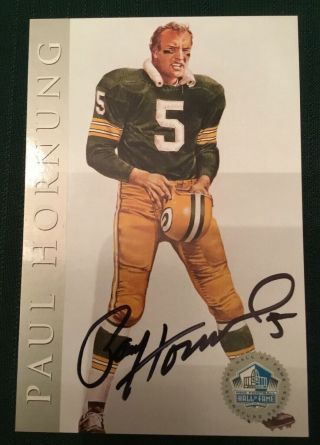 1998 Platinum Hof Signature Series Paul Hornung Packers Autograph /2500