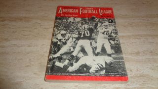 1965 American Football League (afl) League Guide - Tom Sestak Buffalo Bills