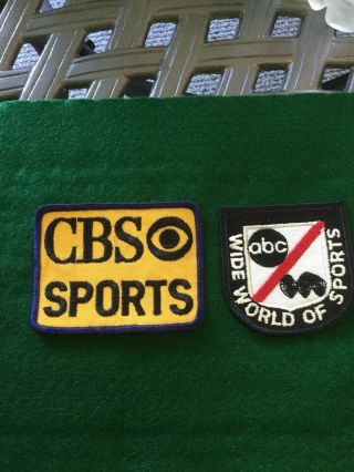 Vintage - Cbs Sports Patch And Abc Wide World Of Sports Patches