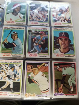 1978 Topps Baseball Complete Set In Binder.  Set.
