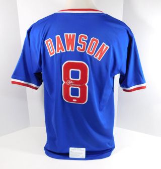 Andre Dawson Signed Chicago Cubs Baseball Jersey Leaf Auto