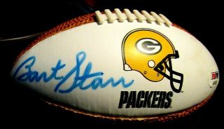 Bart Starr Packers Autographed Psa Authenticated Fotoball W/kicking Tee