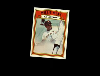 1972 Topps 50 Willie Mays In Action Ex D875573