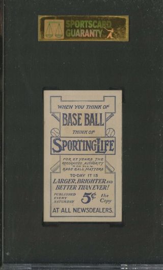 1910 - 11 M116 Sporting Life Harry McIntire Chicago SGC 80 EX - NM 6 2