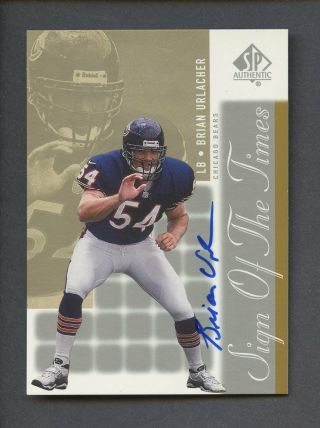 2000 Sp Authentic Sign Of The Times Brian Urlacher Auto Chicago Bears