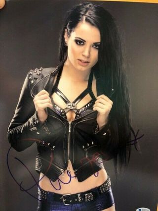 Wwe Paige Signed 11x14 Beckett Authenticated Photo