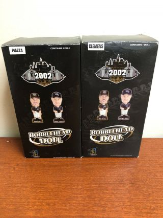 Roger Clemens And Mike Piazza Subway Series Bobbleheads 2002 Trust For Children