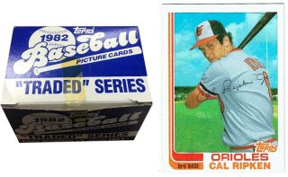 1982 Topps Traded Complete Baseball Card Set In Factory Box Cal Ripken Jr.  Rc