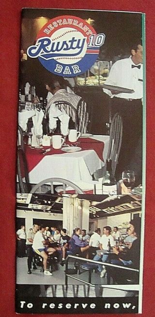 Rusty Staub Restaurant Brochure 1990s Olympic Stadium Montreal Expos Baseball