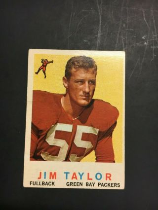 1959 Topps Football Jim Taylor 155 Book 35$ Rookie Ex (r2520)