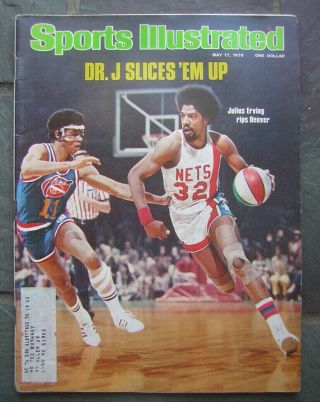 May 17,  1976 Sports Illustrated - Dr.  J Slices 