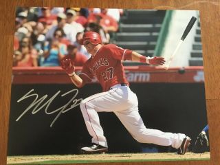 Los Angeles Angels Mike Trout Signed Autograph 8x10 Photo W/coa
