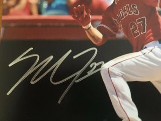 Los Angeles Angels Mike Trout Signed Autograph 8x10 Photo W/COA 2
