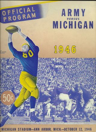 Oct.  12,  1946 University Of Michigan Vs.  Army Football Program