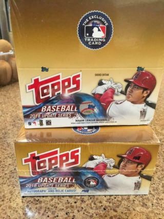 2018 Topps Update Baseball Retail Box 24 Packs Acuna Soto Trout Ohtani Sp