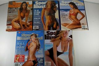5 Sports Illustrated Swimsuit Edition Magazines 2004 1998 2003 1999 2001