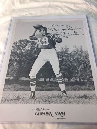 Johnny Unitas Baltimore Colts 8 " X10 " Photo Signed Auto Autograph Psa/dna