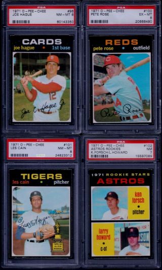 PSA 7 1971 OPC O - pee - chee Topps 117 Ted Simmons Cardinals ROOKIE CARD POP 12 3